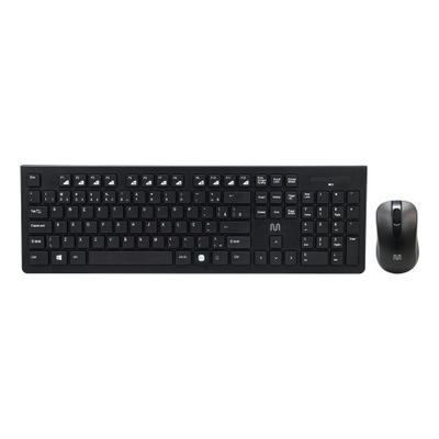 Combo Teclado E Mouse Sem Fio Multimídia Usb Preto Tc212