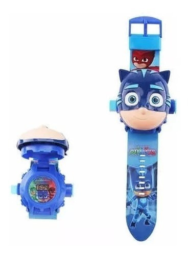Pj Masks Relógio Infantil Projetor 3d Infantil - Menino Gato