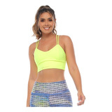 Crop Top Deportivo Moscú Nylon Estiramiento 4d Copas Removib