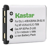 Kastar - Batería De Repuesto Para Cámara Digital Olympus