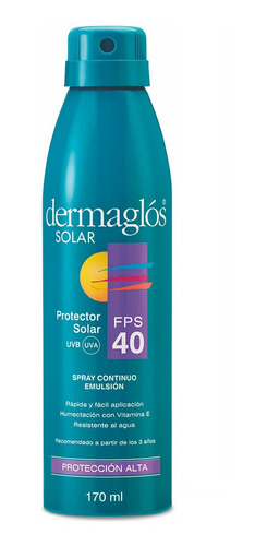 Protector Solar Spray Continuo Dermaglos Fps 40 X 170 Ml