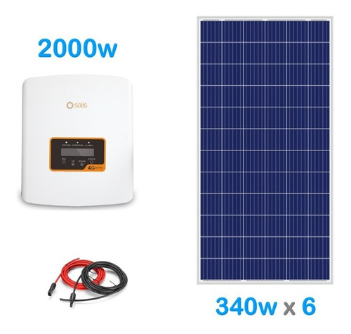 Kit Solar Fotovoltaico 2000w On Grid Paneles Solares Sec