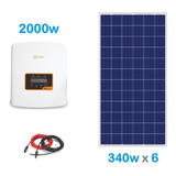 Kit Solar Fotovoltaico 2000w On Grid Paneles Solares Sec