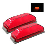 Par Plafon Gel Plasma Fijo Estrobo Lateral Rojo Kenworth