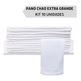 Pano De Chao Atacado Limpeza Saco Alvejado Grande Kit 10 Un Cor Branco