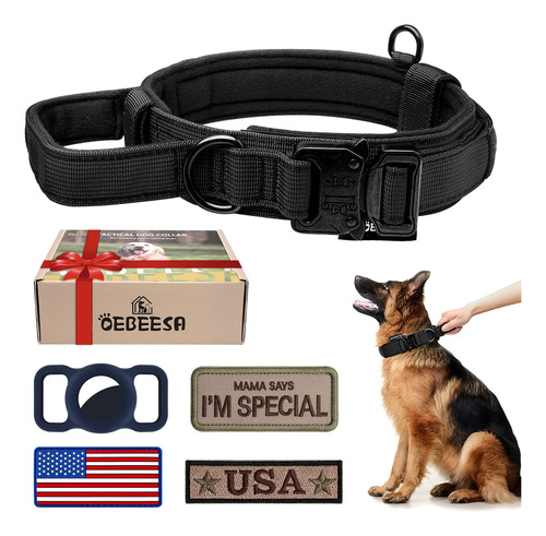 Oebeesa Collar Táctico Para Perro Collar Militar Ajustable: 