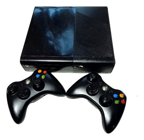 Xbox 360 E Sin Chip+2 Controles+1 Juego De Regalo Original 