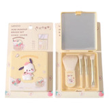 Set Brochas Maquillaje + Espejo Hello Kitty Original Sanrio