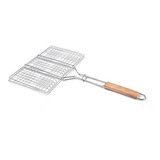 Grelha Dupla Para Churrasco Carne Aves Peixes Compacta 44x61