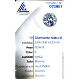 Diamante Natural Certificado 0.24ct 