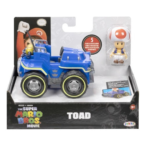 Super Mario Bros. La Pelicula, Toad Kart Racer Con Figura