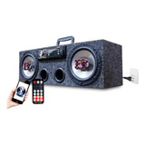 Caixa Residencial Radio Bluetooth + Par Falante 6 Bravox