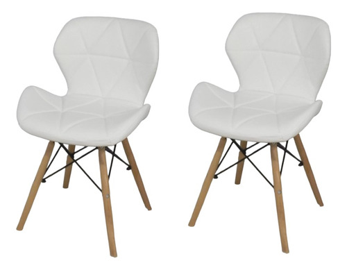 Silla Eames X2 Orlando Hexagonal Tapizada Eco Cuero Grupo Sl