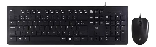 Combo Kit Multilaser Tc240 Teclado + Mouse Usb Pc Color Del Mouse Negro Color Del Teclado Negro