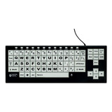 Visionboard2 Large Key Keyboard - Teclado - Usb - Negro, Bla
