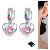 Aretes Heart Zirconia Rose Law S925 Comp Pandora