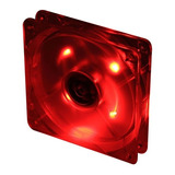 Fan 120mm Led Rojo 3pin+adpt 25mm Espes 1000rpm Rulem Titan