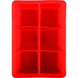 Cubetera Para 6 Cubos De Hielo De 5cm - Cukin Color Rojo
