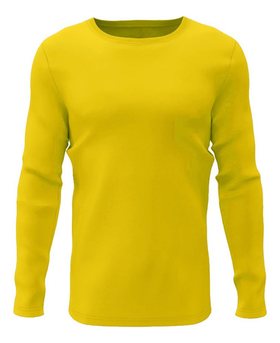 Remera Termica Amarillo Oro Manga Larga Camiseta Sport