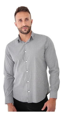 Camisa Xadrez Social Casual Masculina Slim Passa Fácil Luxo