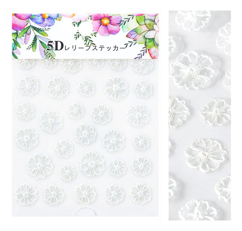 Adhesivo De Aluminio Para Uñas O 5d, Serie Nail Flower, Art