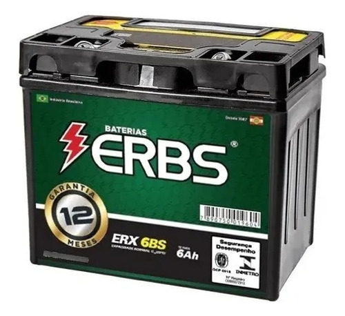 Bateria Erbs 12v 6h Erx 6bs Cg Titan Biz Nxr Bros Fan Xre300