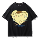 Camiseta De Manga Corta Con Estampado De Pompones Purin Smil