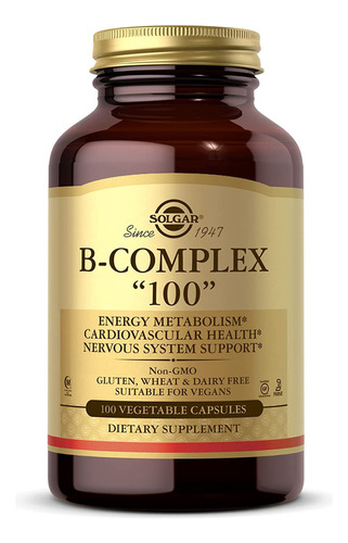 Solgar B-complex Vitamina B1, B2, B3, B5, B6, B12 Y + X100un