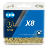 Cadena 8v Kmc X8 Gold Ultra Light 1x8 2x8 3x8 Mtb Ruta