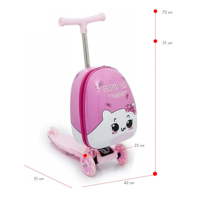 Maleta De Niñas Patin Maleta Scooter De Viaje Infantil Incre | Envío gratis