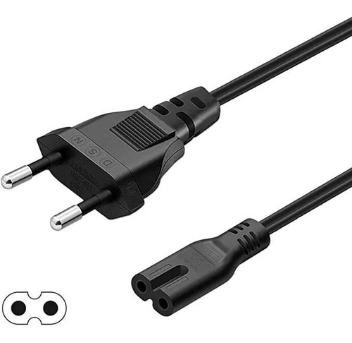 Cable Poder Tipo Ocho Con Cobre Corriente Notebook Impresora