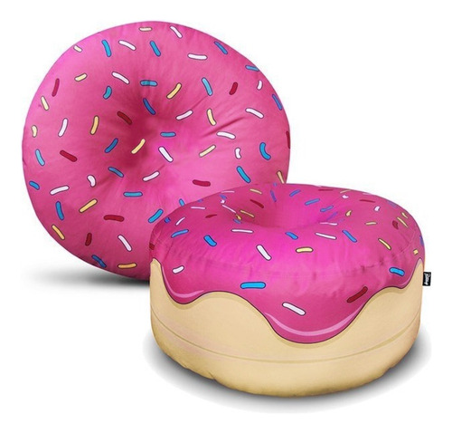 Puff Dona Donut Simpson Hombre Mujer Niños 43 X 65