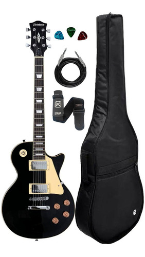 Guitarra Strinberg Les Paul Lps230 Bk + Kit Capa Luxo Cabo