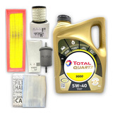 Kit 4 Filtros + Aceite Total 9000 5w40 301 Celysee 1.6 Nafta