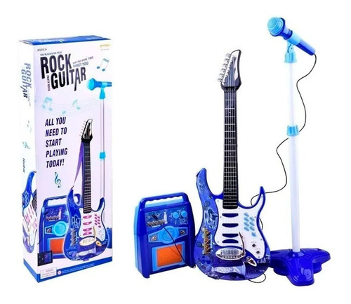 Guitarra Eléctrica De Juguete Microfono Parlante Niños Rock