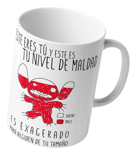 Taza Stich Nivel De Maldad Nueva Cerámica Café Te Nueva