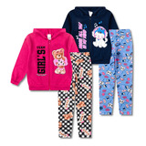 Kit 2 Conjunto Infantil Moletom Menina Feminino Atacado Frio