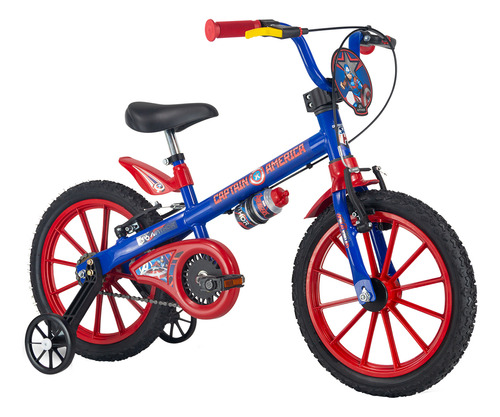 Bicicleta Nathor Aro 16 Infantil Marvel Herói Com Rodinha