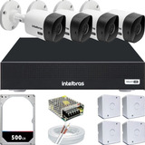 Kit Cftv Intelbras Full Hd 1080p 4 Câmeras Intelbras 1220b