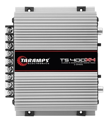Modulo Taramps Ts400x4 2 Ohm 400wrms + Kit Instalação Fiaçao