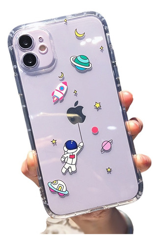 Funda Astronauta Nasa Galaxia Planeta Luna Para iPhone +mica