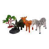 Set De Animales Plasticos De Selva Juguete