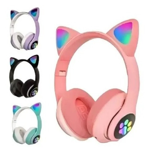 Fone De Ouvido Cat Wireless/bluetooth Com Led P33m Gatinho