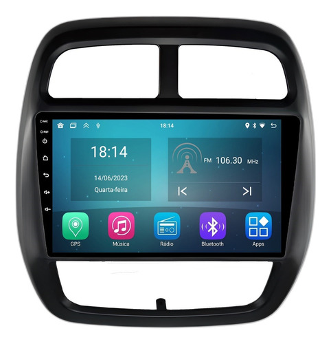 Multimidia Renault Kwid 9pol Carplay Android Auto 2gb+32gb  