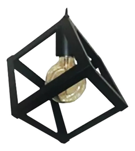 Lampara Colgante Piramide Techo Una Luz Bulbo E27 Moderno