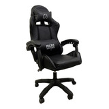 Silla De Escritorio Mechanic Pro 90 Pro90 Gamer Ergonómica  Negra Con Tapizado De Cuero Sintético