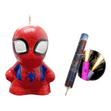 Vela De Cera Spiderman Hombre Araña 