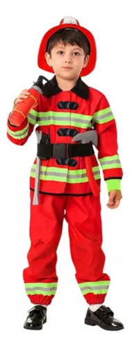 Disfraz Bombero Niños Rescate Especial Cosplay 