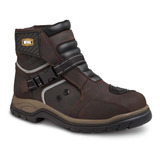 Bota Biker Hombre Motociclista Corta Workland 3.0 Café