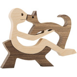 Decoración De Animales Estatua De Madera Para Hombre Y Gato